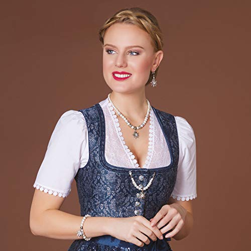 Alpenflüstern DAHEIM SET048 Trachtenset creme-weiß Edelweiß