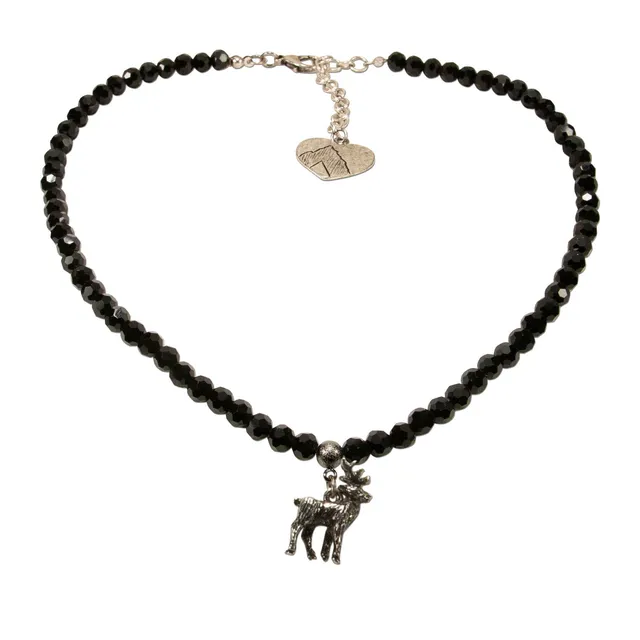 Alpenflüstern DAHEIM DHK239 Perlen-Dirndlkette Hirsch Creme-weiß