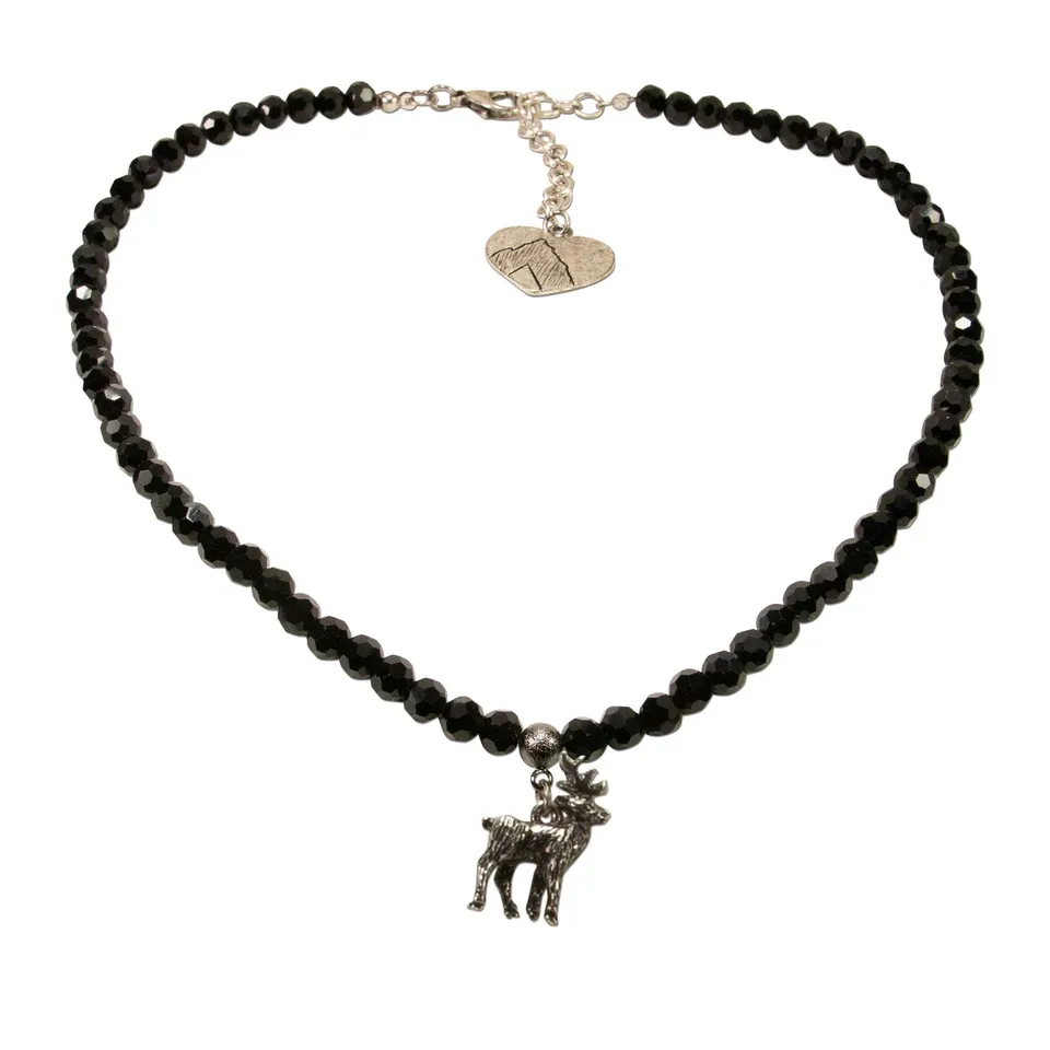Alpenflüstern DAHEIM DHK239 Perlen-Dirndlkette Hirsch Creme-weiß