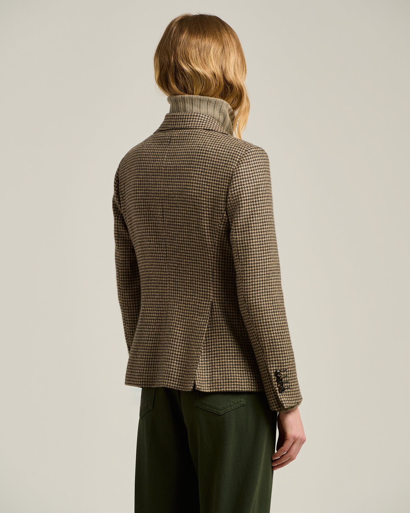 Kiton Jackets Houndstooth Blazer braun Kaschmir Damen