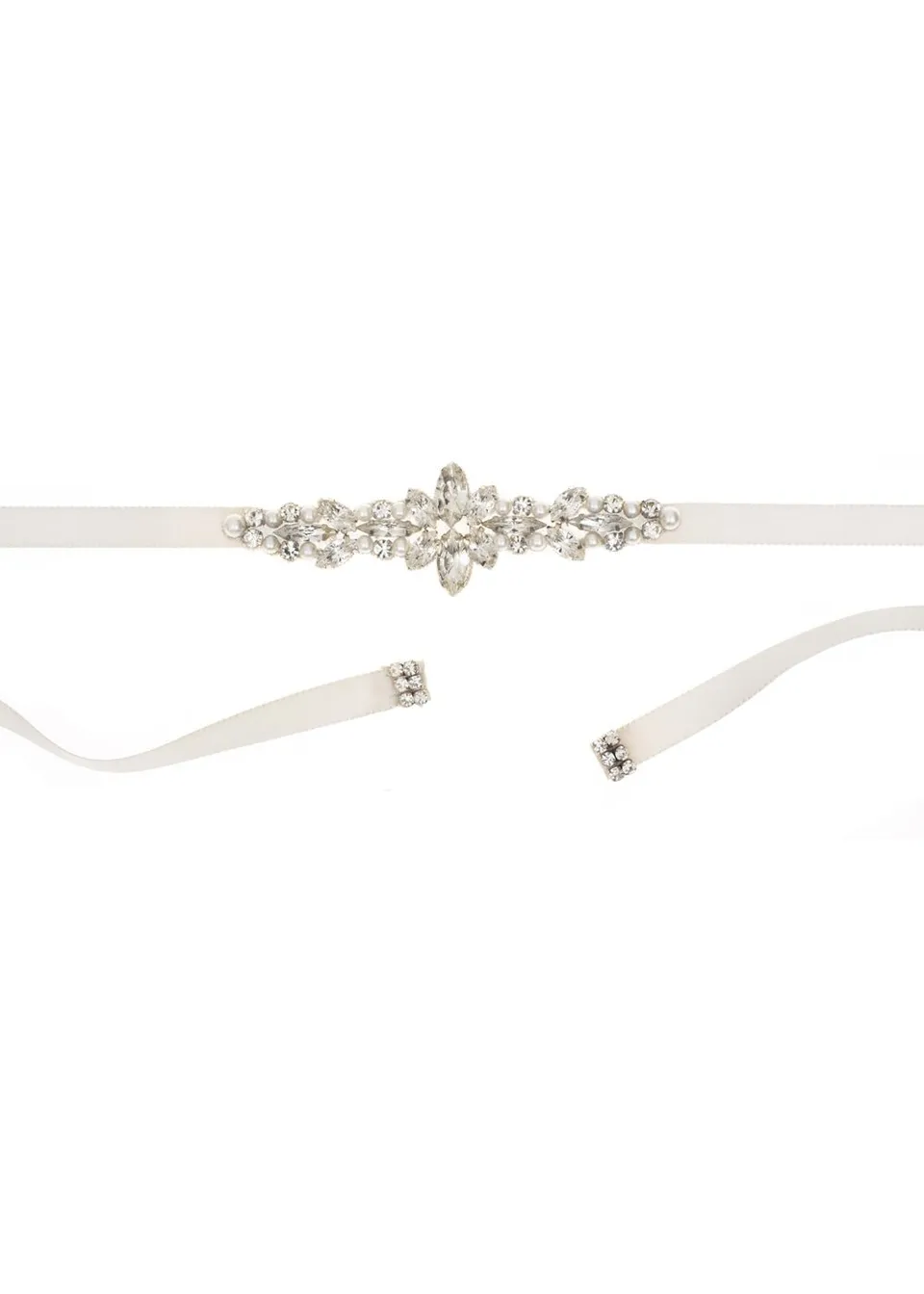 Elizabeth Bower Deco Estate Gürtel Braut-Schärpe Kristall Satin