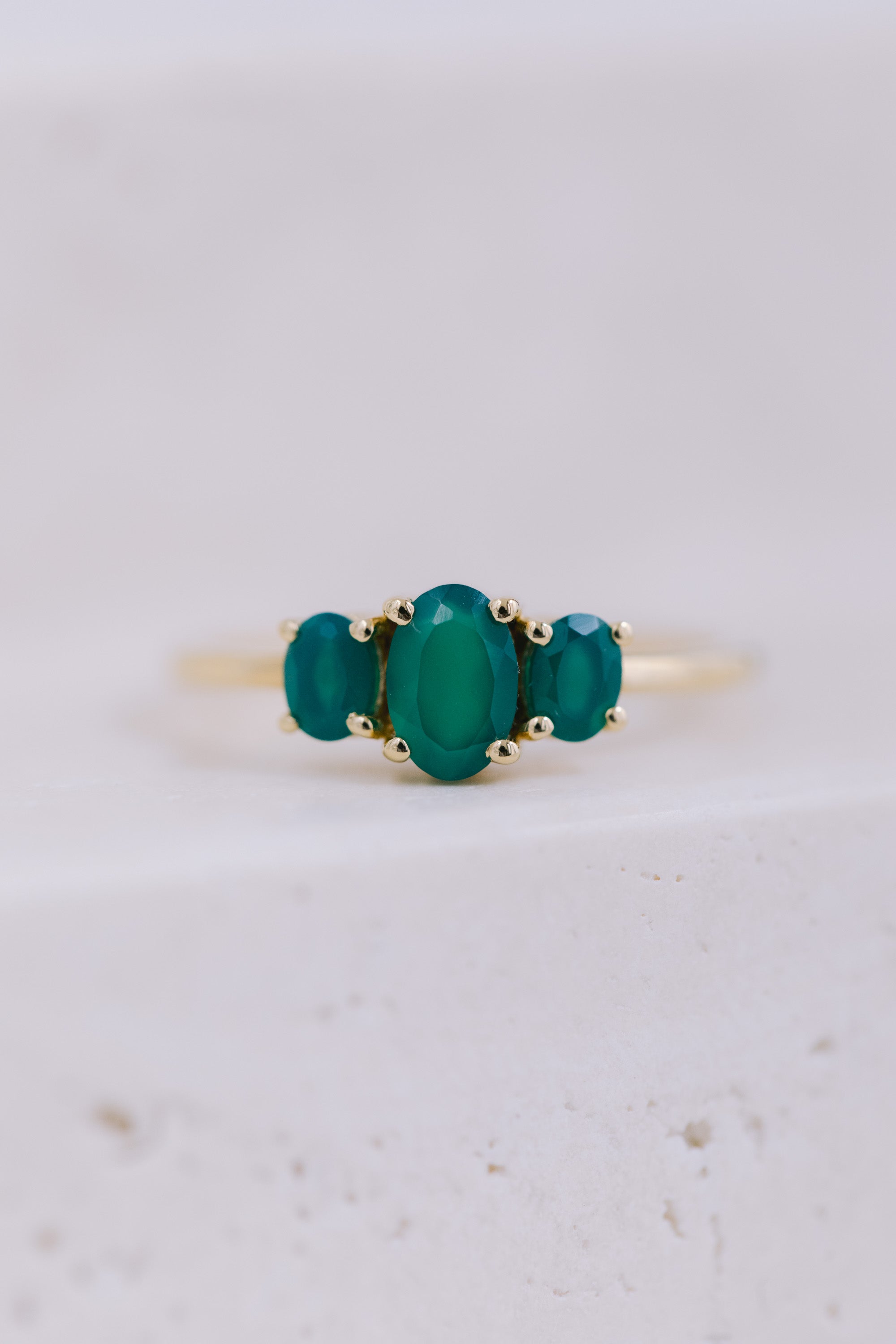 Juvelan Dublin Ring Grüner Onyx Silber Gr. 54 Edelstein