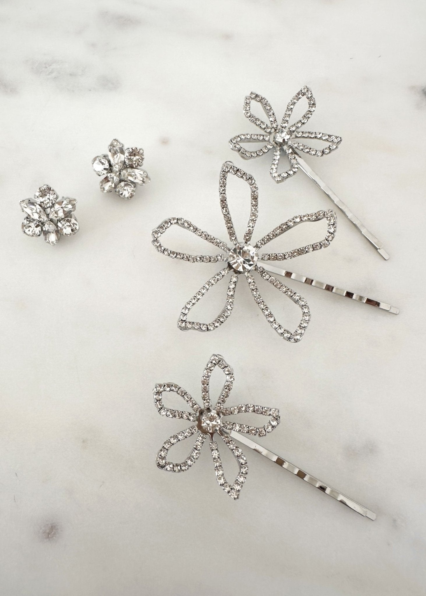 Elizabeth Bower Floral Romance Braut Schmuckset Rhodium
