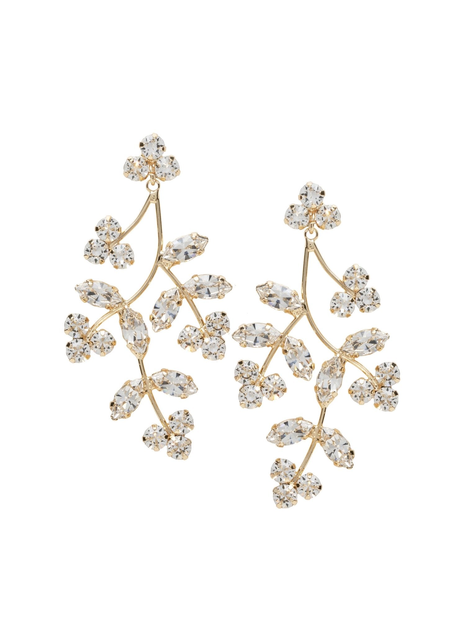 Elizabeth Bower Statement Crystal Triplet Cluster Ohrringe Post Rhodium