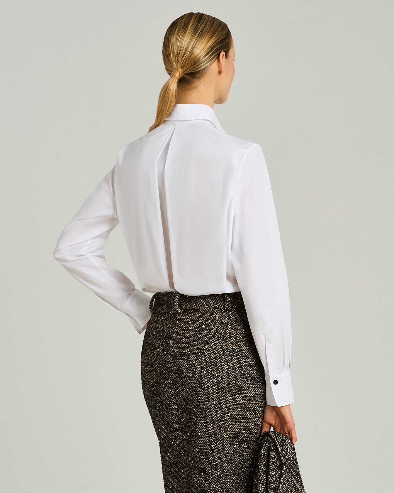 Kiton Shirts Hemd Baumwolle weiß verdeckte Leiste