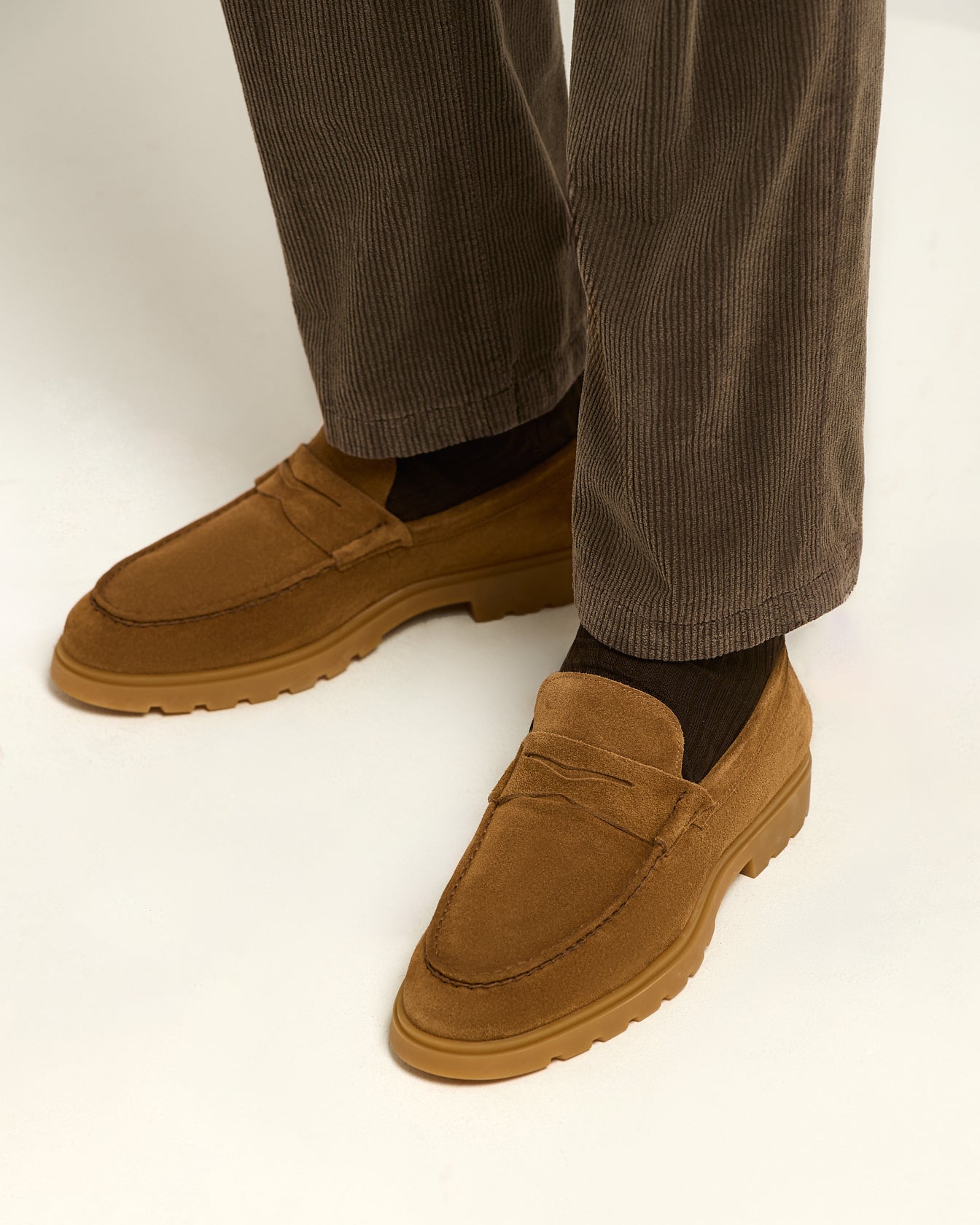 Kiton Shoes Loafer Camel Wildleder Gr. 43 Herren