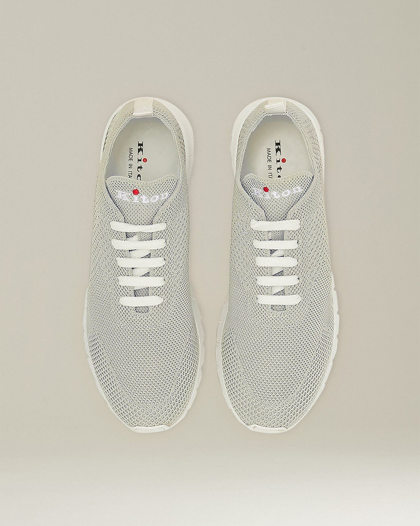 Kiton Mesh Fit Sneakers Baumwolle weiße Sohle