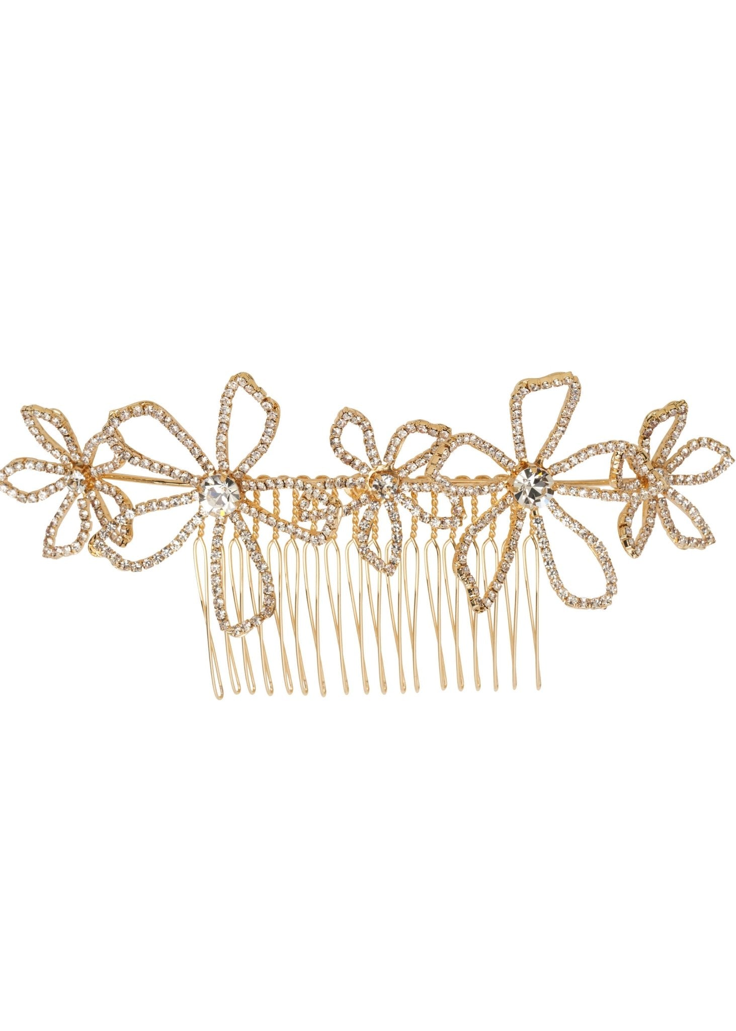 Elizabeth Bower Pavet Garland Braut Haarkamm Gold Kristall