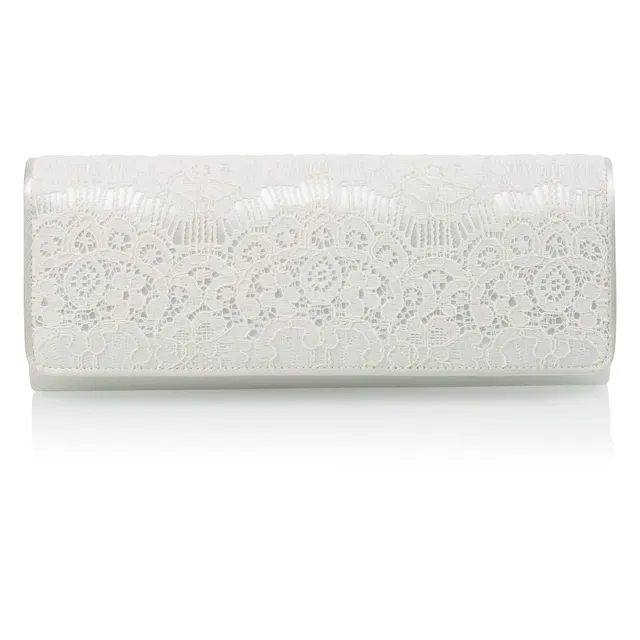 Rainbow Club Edita Brauttasche Ivory Satin Spitze