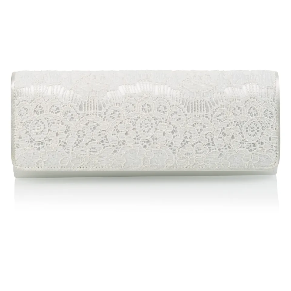 Rainbow Club Edita Brauttasche Ivory Satin Spitze