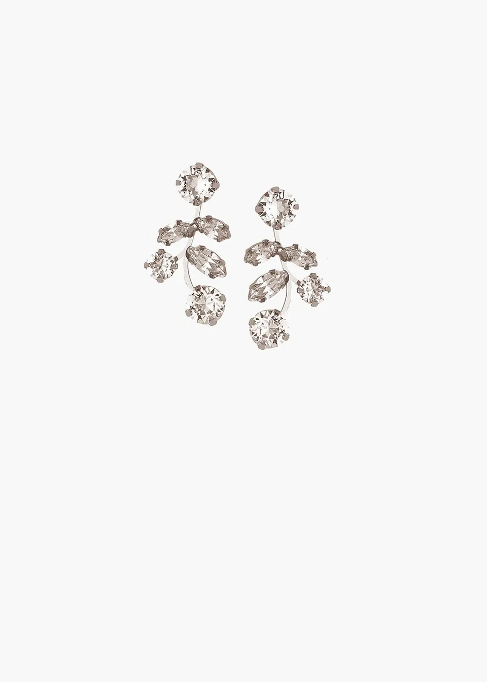 Elizabeth Bower Evie Crystal Braut Ohrstecker Rhodium