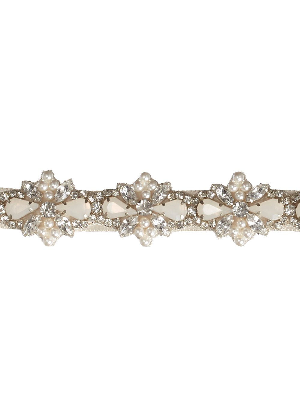 Elizabeth Bower Star Flower Brautgürtel Perlen Lang
