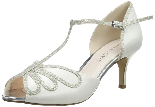 Rainbow Club Essentials Harlow Pumpe Ivory-Satin Schmetterling