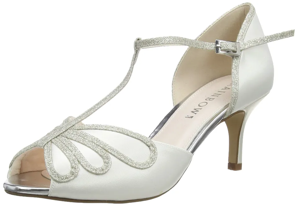 Rainbow Club Essentials Harlow Pumpe Ivory-Satin Schmetterling