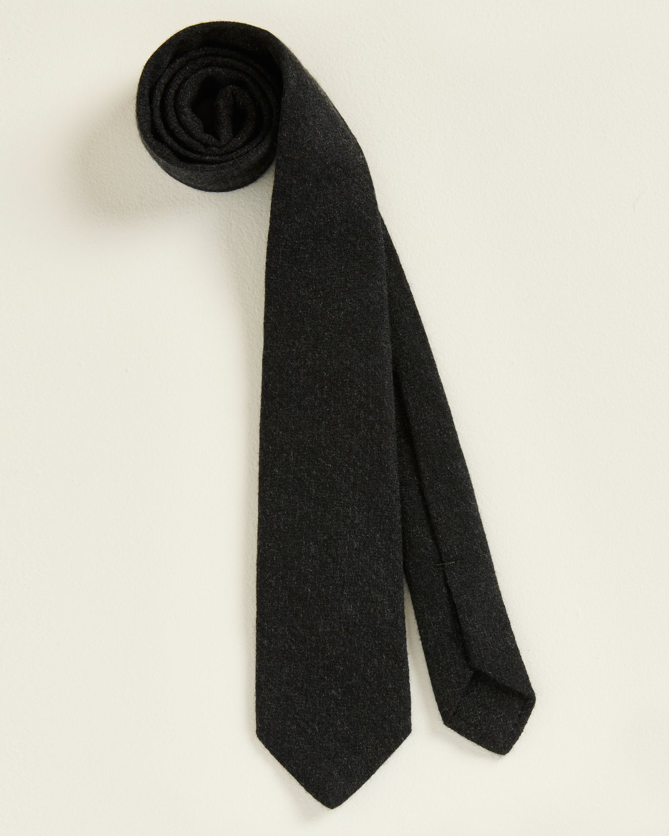 Kiton Woll Krawatte Anthrazit Handgestrickt 148 cm Herren