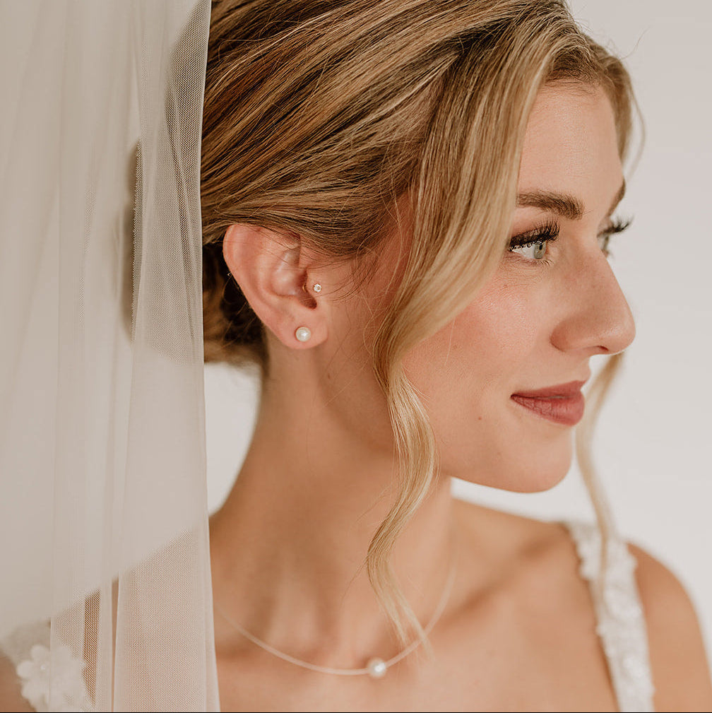 Perlenbräute Perla 6mm Perlenstecker Gold Brautschmuck Hochzeit