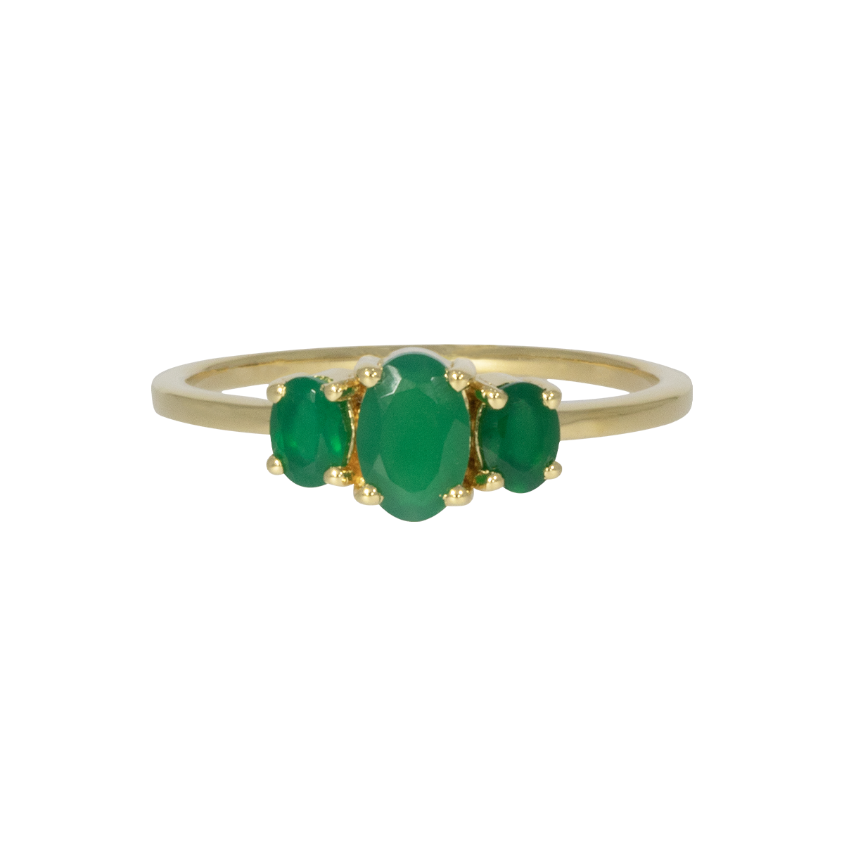 Juvelan Dublin Ring Grüner Onyx Silber Gr. 54 Edelstein