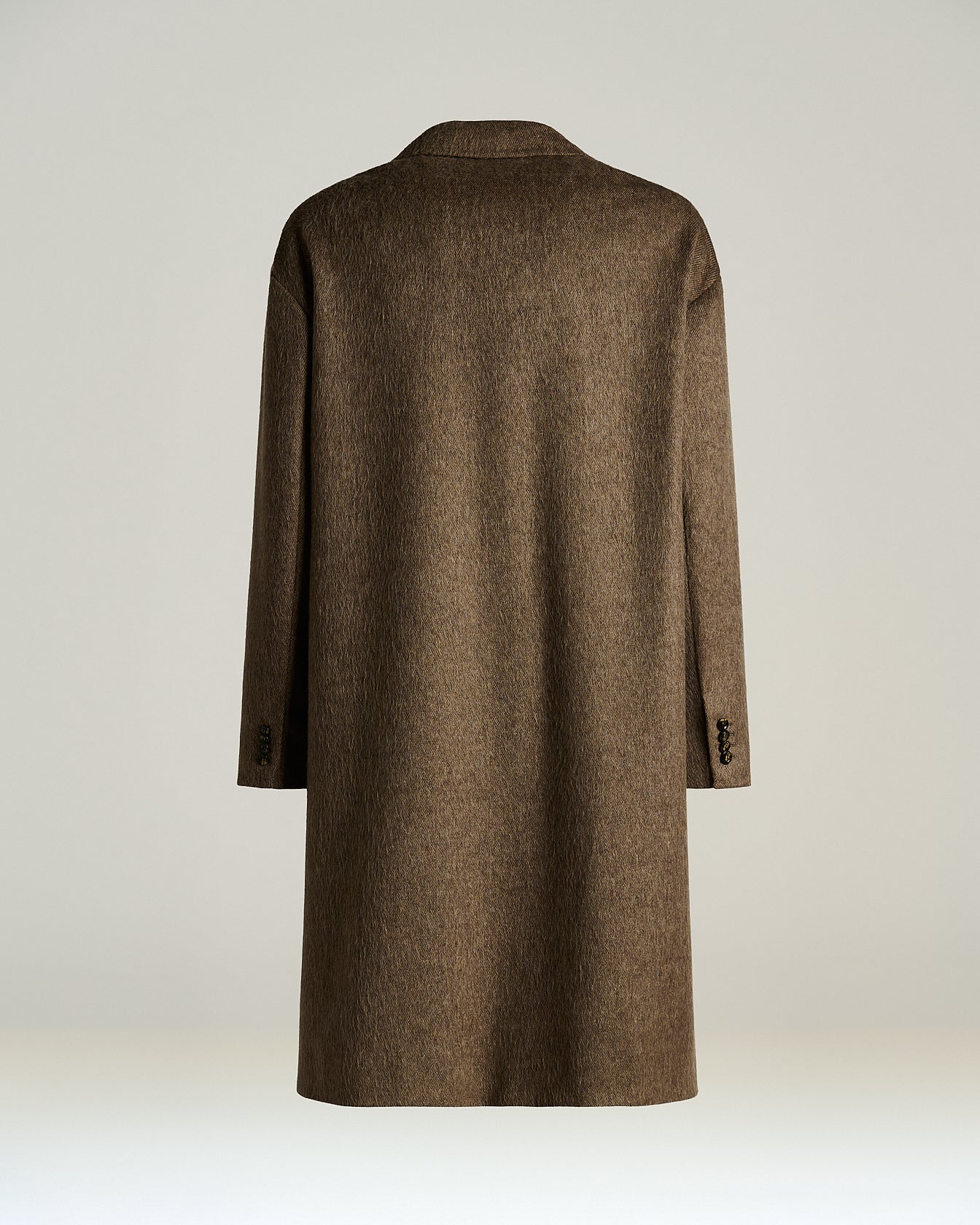 Kiton Mantel Kaschmir Wolle beige Herren Gr 50