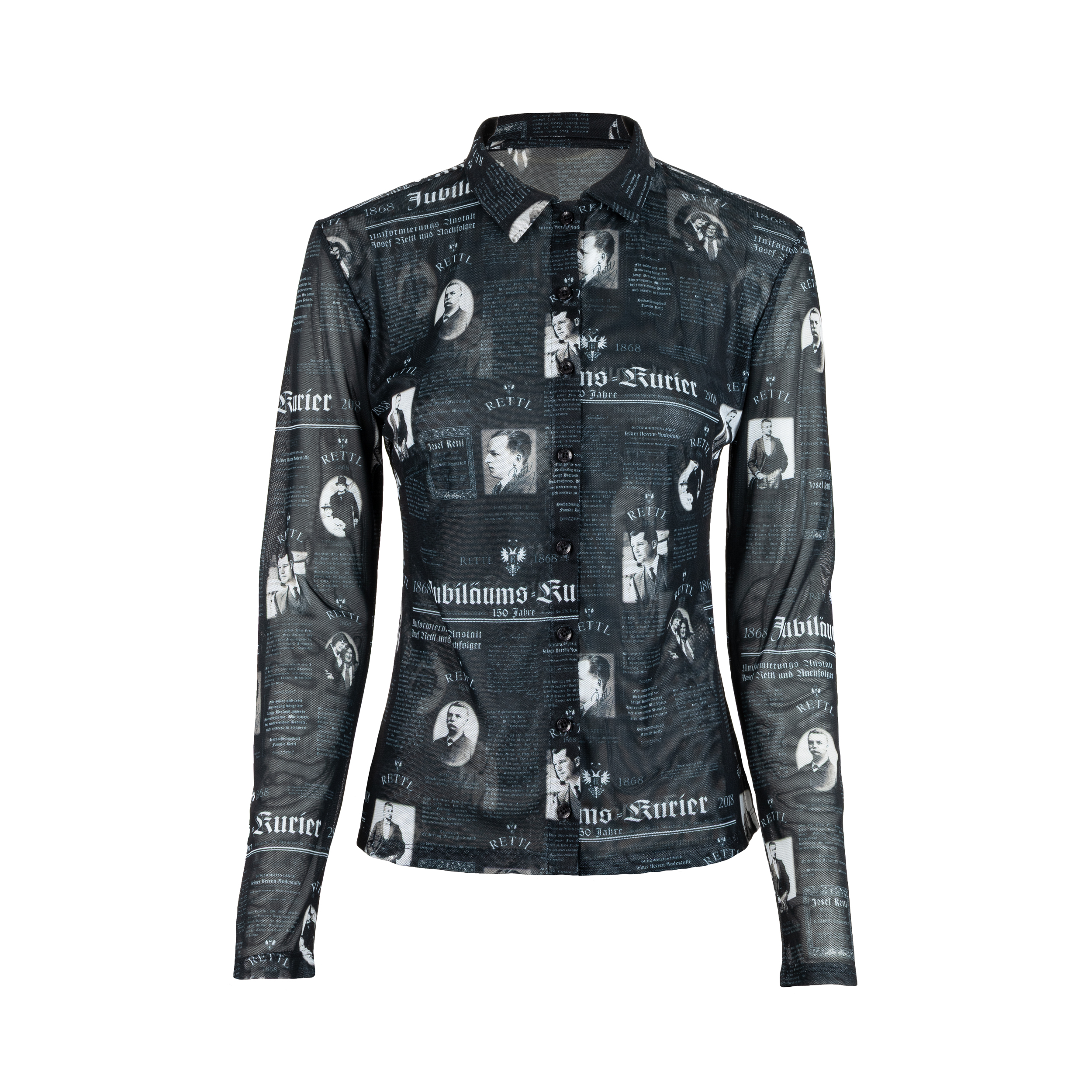 Rettl Women Nova Blusenshirt Mesh schwarz-weiß