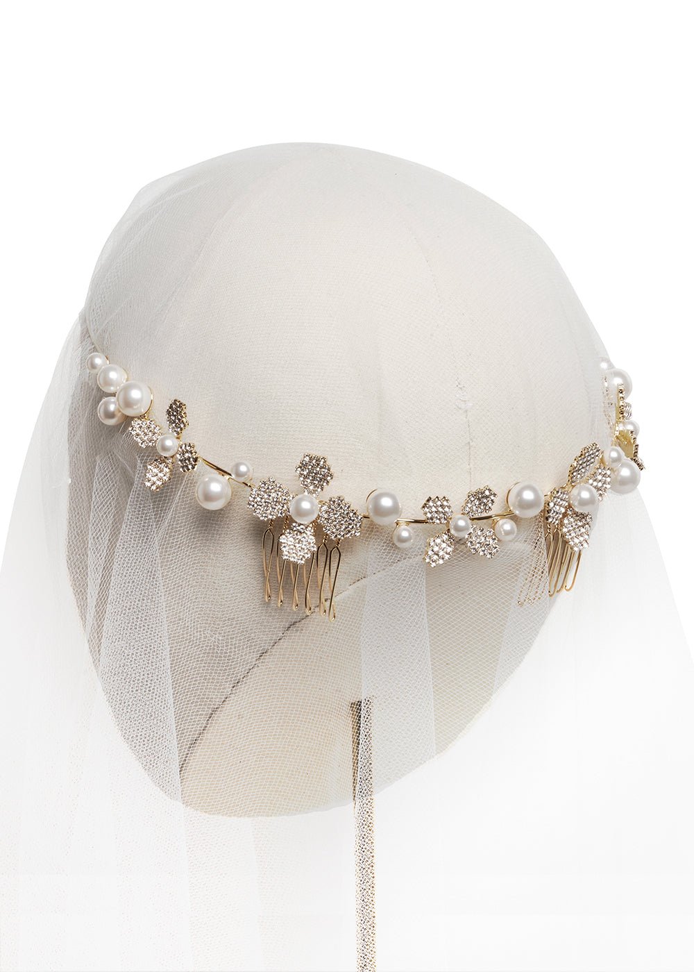 Elizabeth Bower June Pearl Crystal Girlande Rhodium 254 mm
