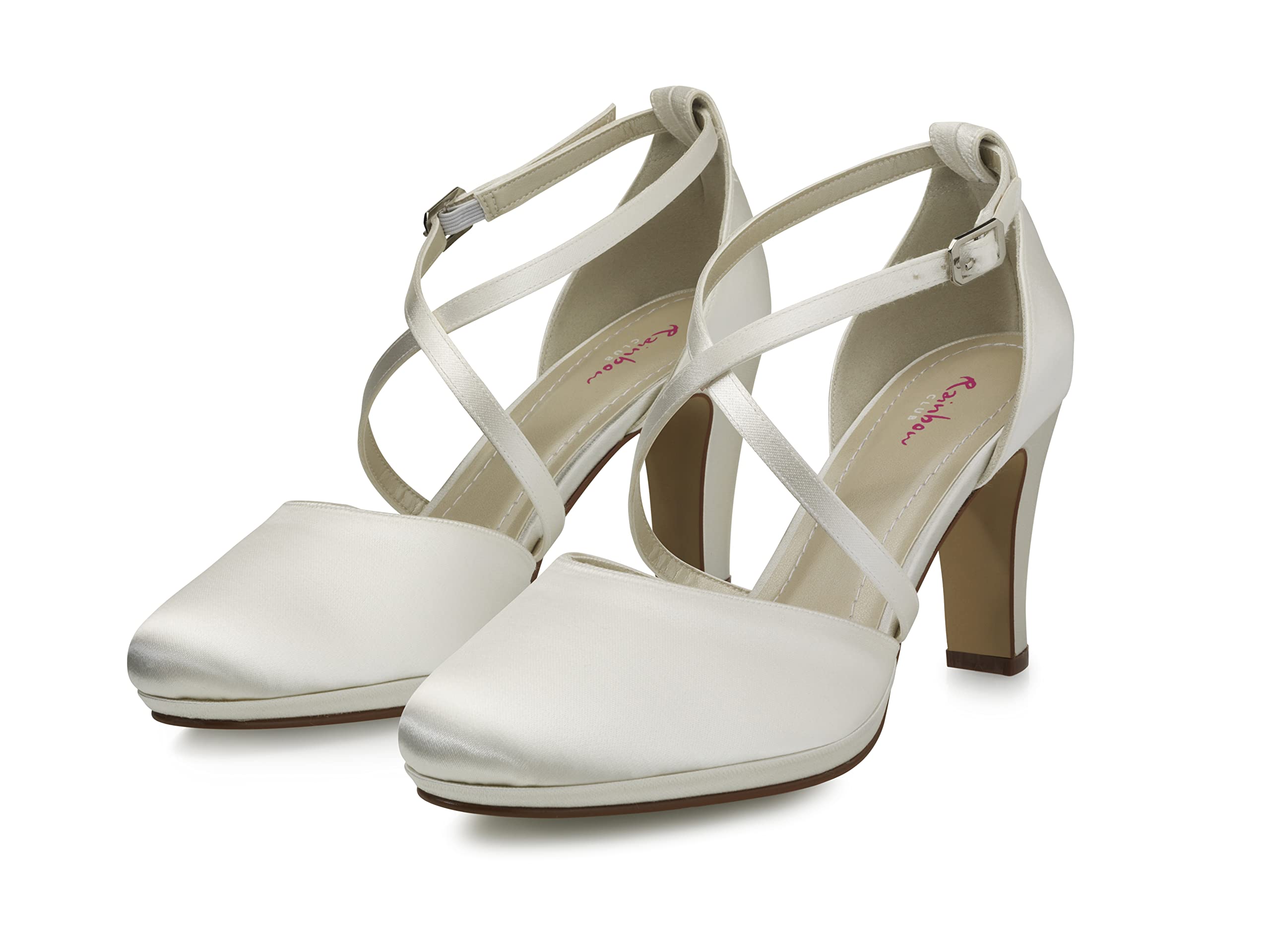 Rainbow Club Essentials Olaila Pumps Satin Ivory Blockabsatz