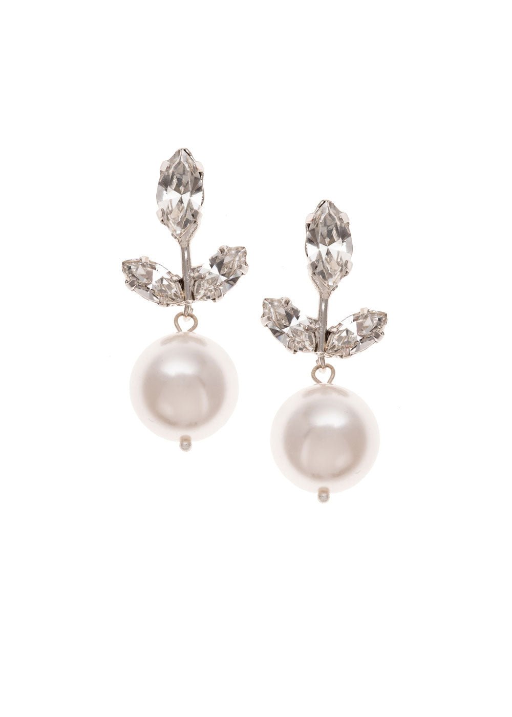 Elizabeth Bower Eden Bauble Perlen Ohrringe Rhodium