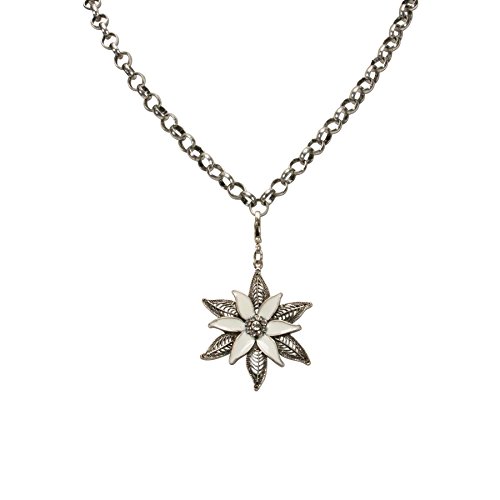 Alpenflüstern DAHEIM Edelweiß Anhänger antik-silber 4cm