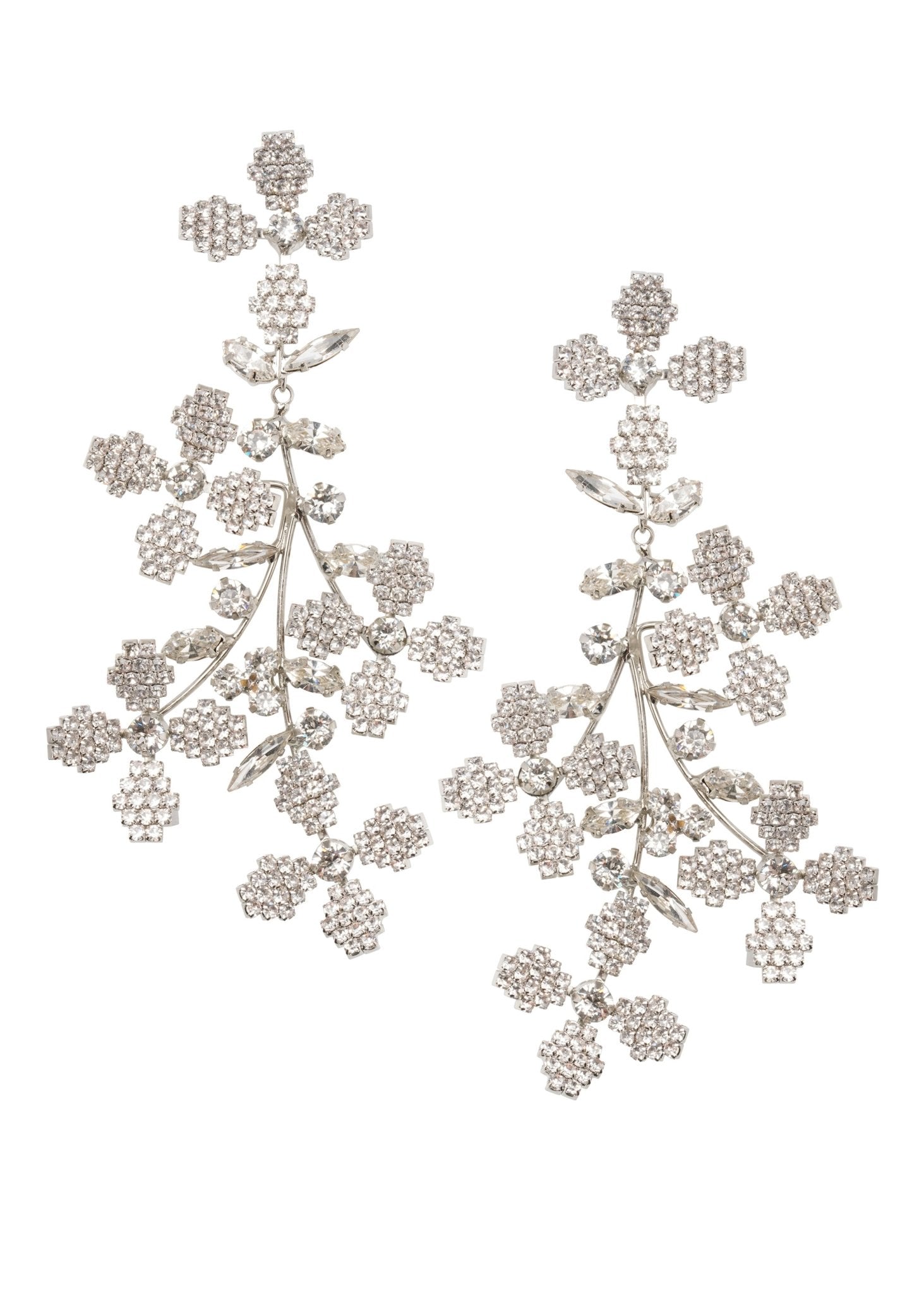 Elizabeth Bower Budding Cascade Chandelier Ohrringe Gold Post Kristall