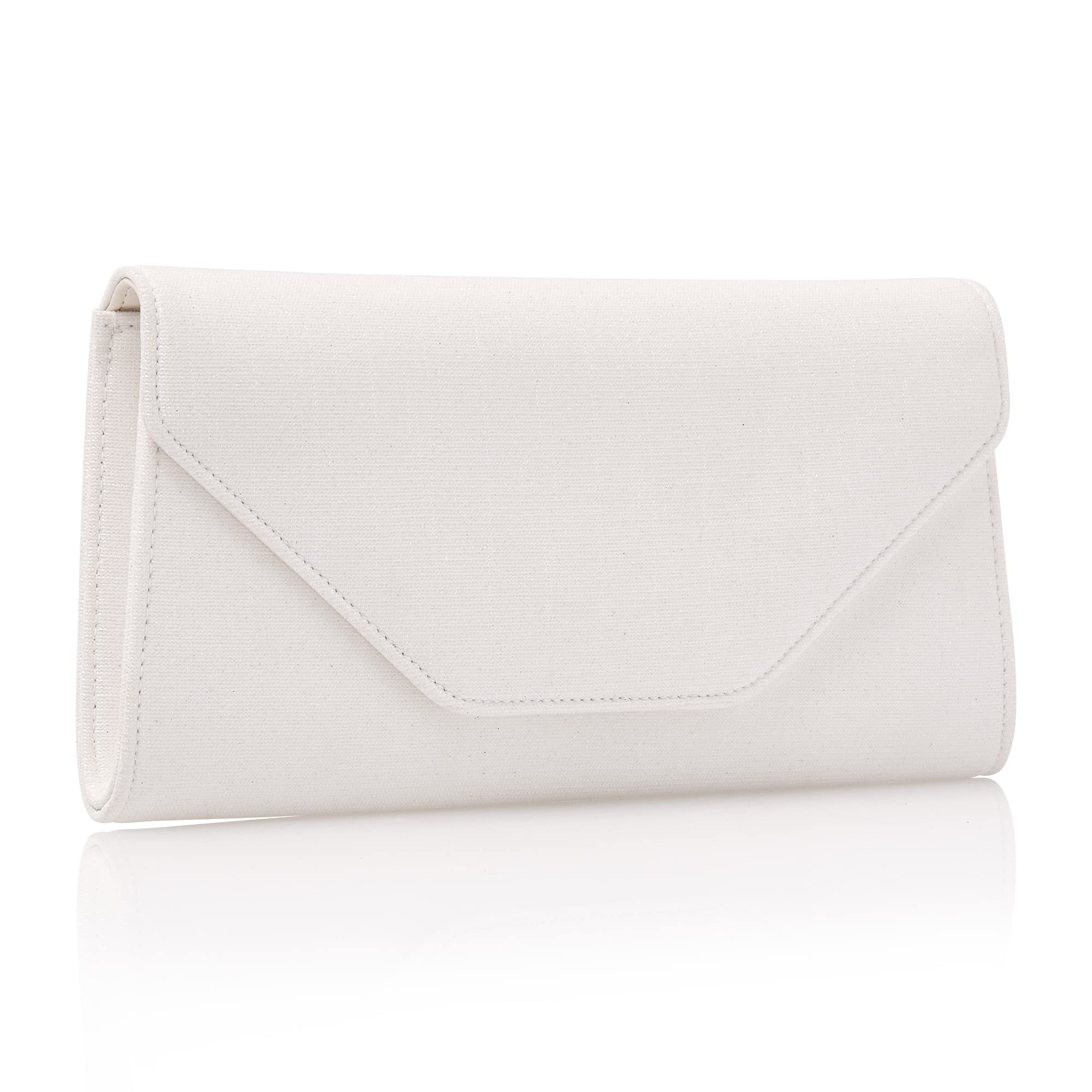 Rainbow Club Saskia Braut Clutch Off-White Metallic Kette