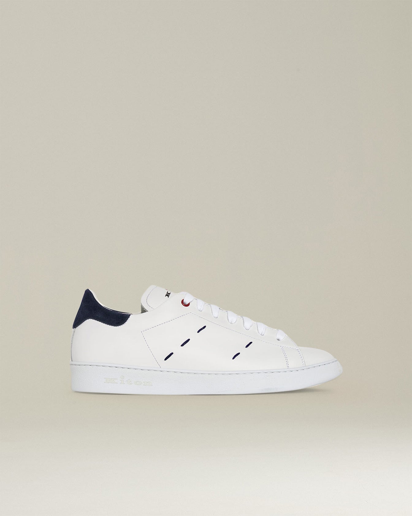 Kiton Sneakers Schuhe Kalbsleder weiß Gr. 43