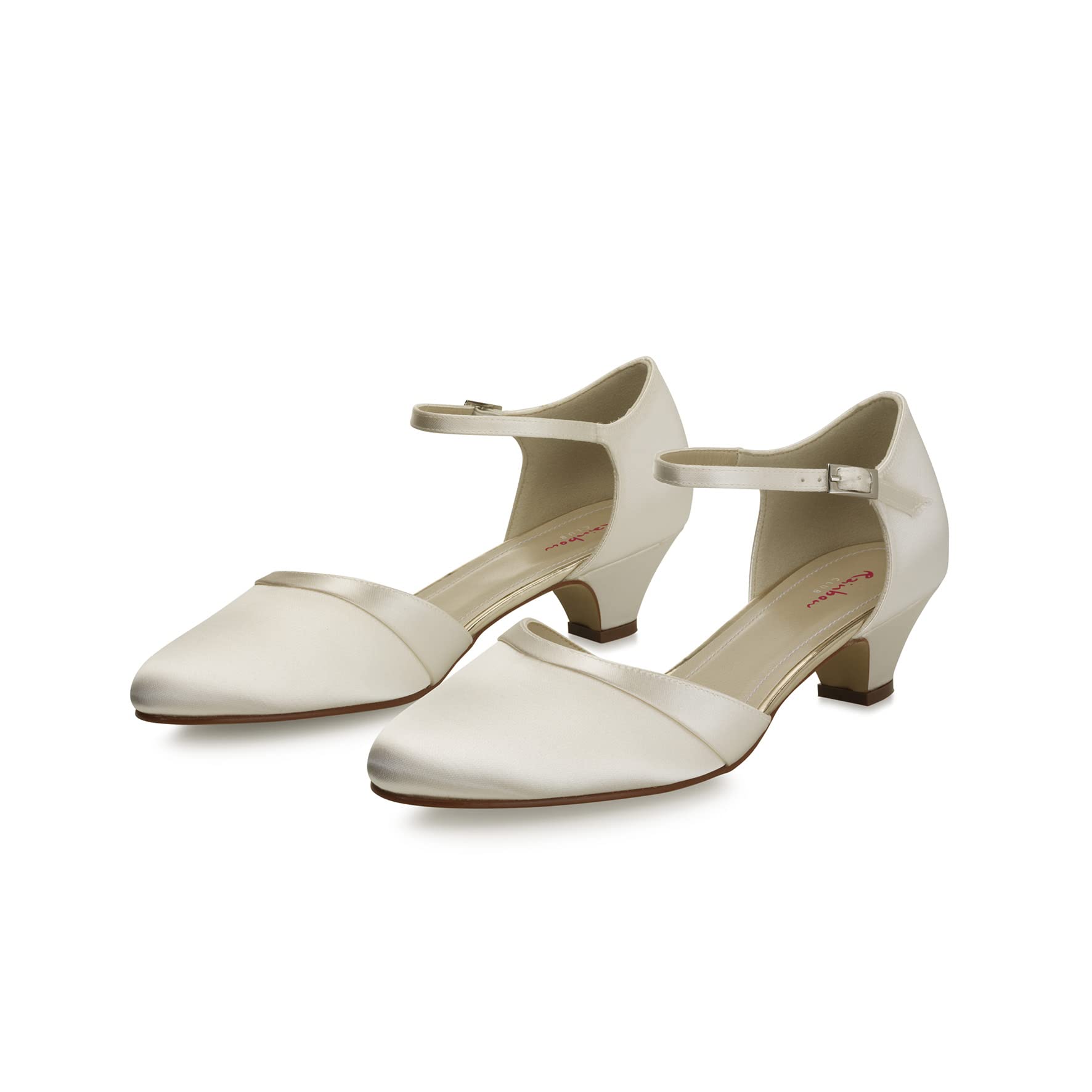 Rainbow Club Timeless Vida Pumps Ivory Satin 3,5 cm Riemchen