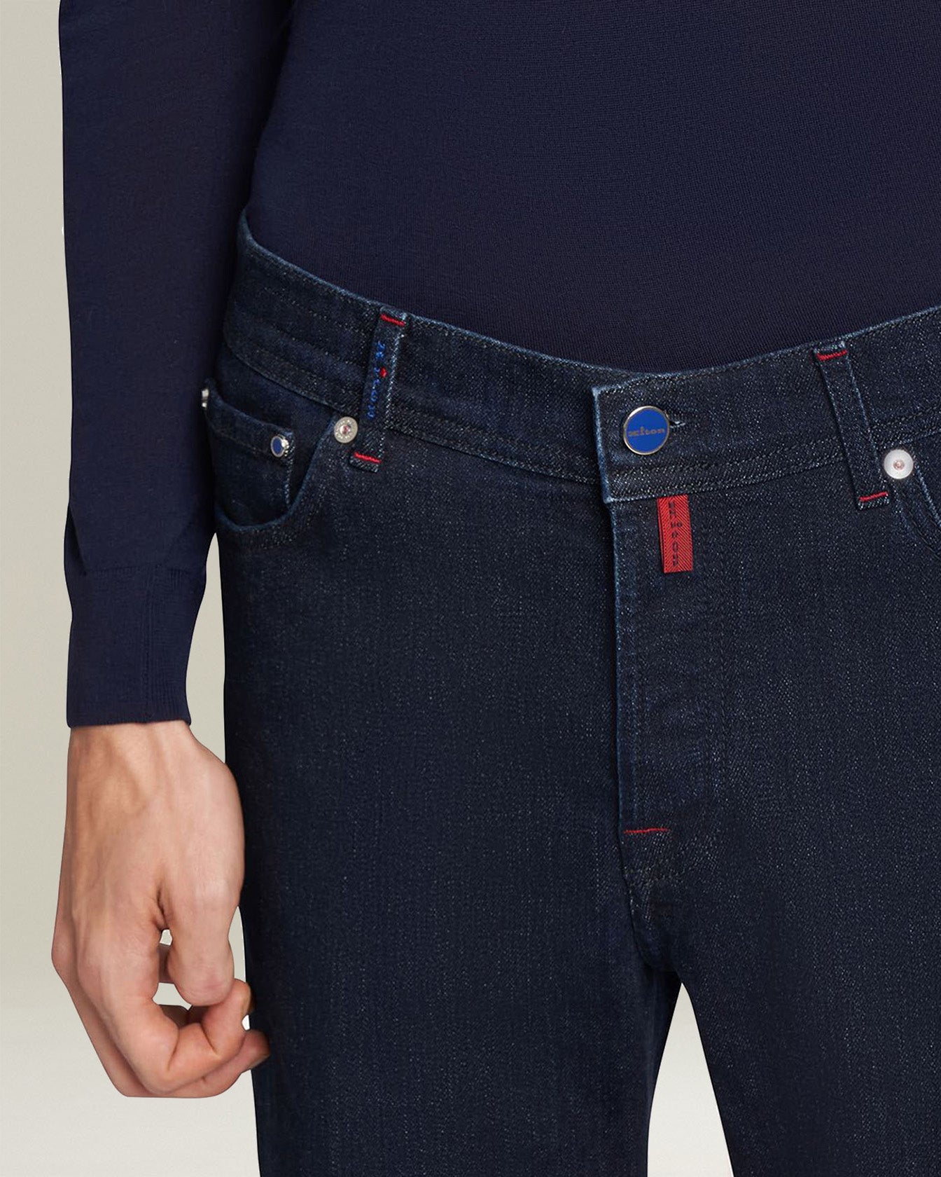 Kiton Jeans Five-Pocket Slim Fit Jeans dunkelblau Gr. 33