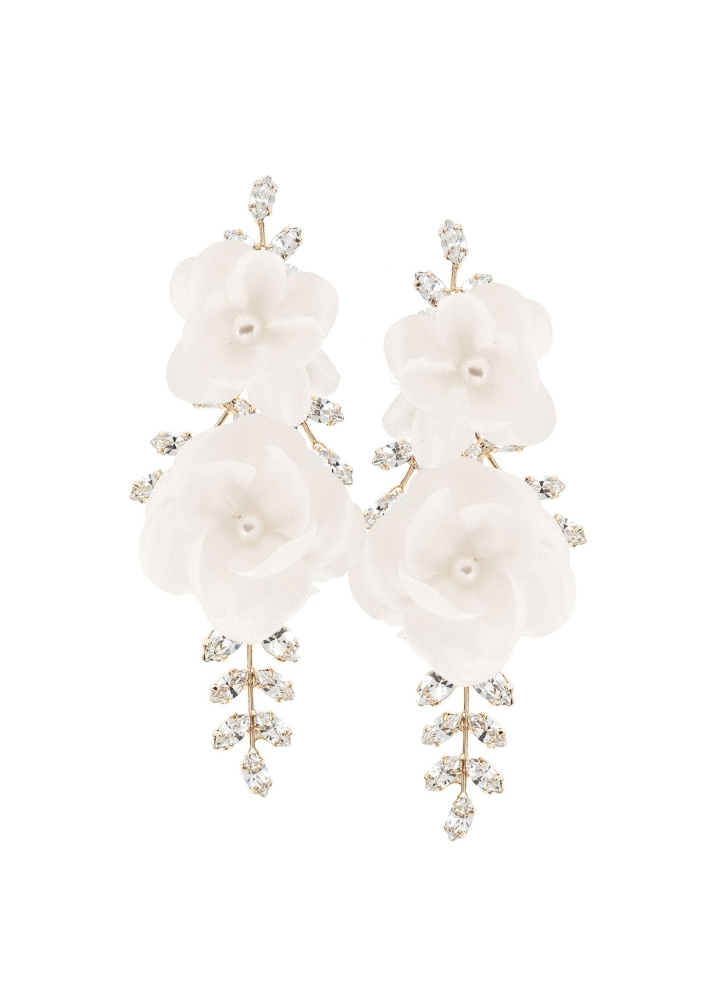 Elizabeth Bower Artemis Organna Statement Ohrringe Rhodium/Ivory