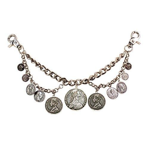 Alpenflüstern HCH004 Charivari Münzen Trachtenschmuck antik-silber
