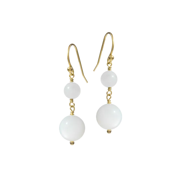 Juvelan Marieke Mondstein Ohrringe Braut Gold 2,5 cm