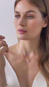 Juvelan Nellie Ohrstecker Silber oval mit Zirkonia Kristall
