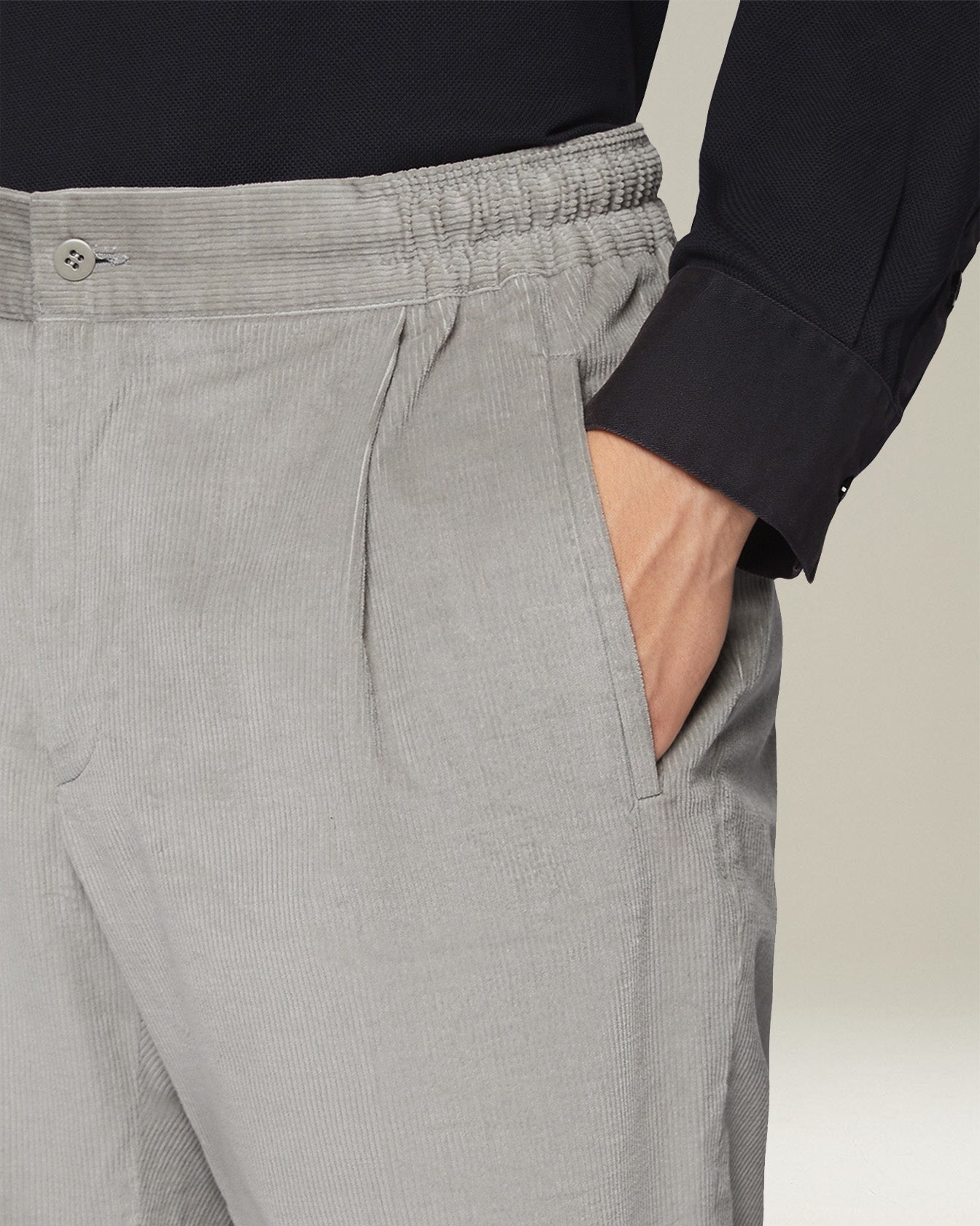 Kiton Comfort Baumwolle Woll Hose Herren Kordelzug