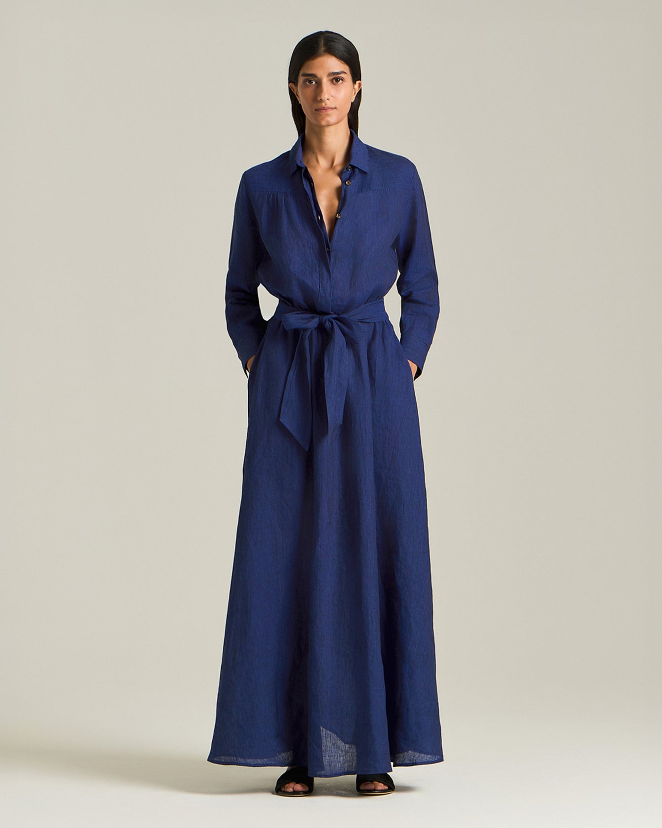 Kiton Dresses Linen Shirt Hemdkleid 40 Leinen