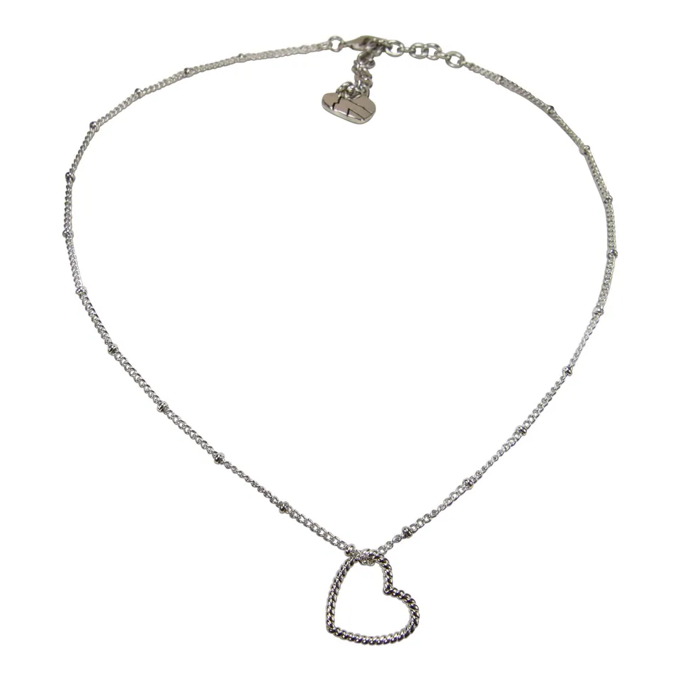 Alpenflüstern DAHEIM DHK341 Trachtenkette silber Herz Twist