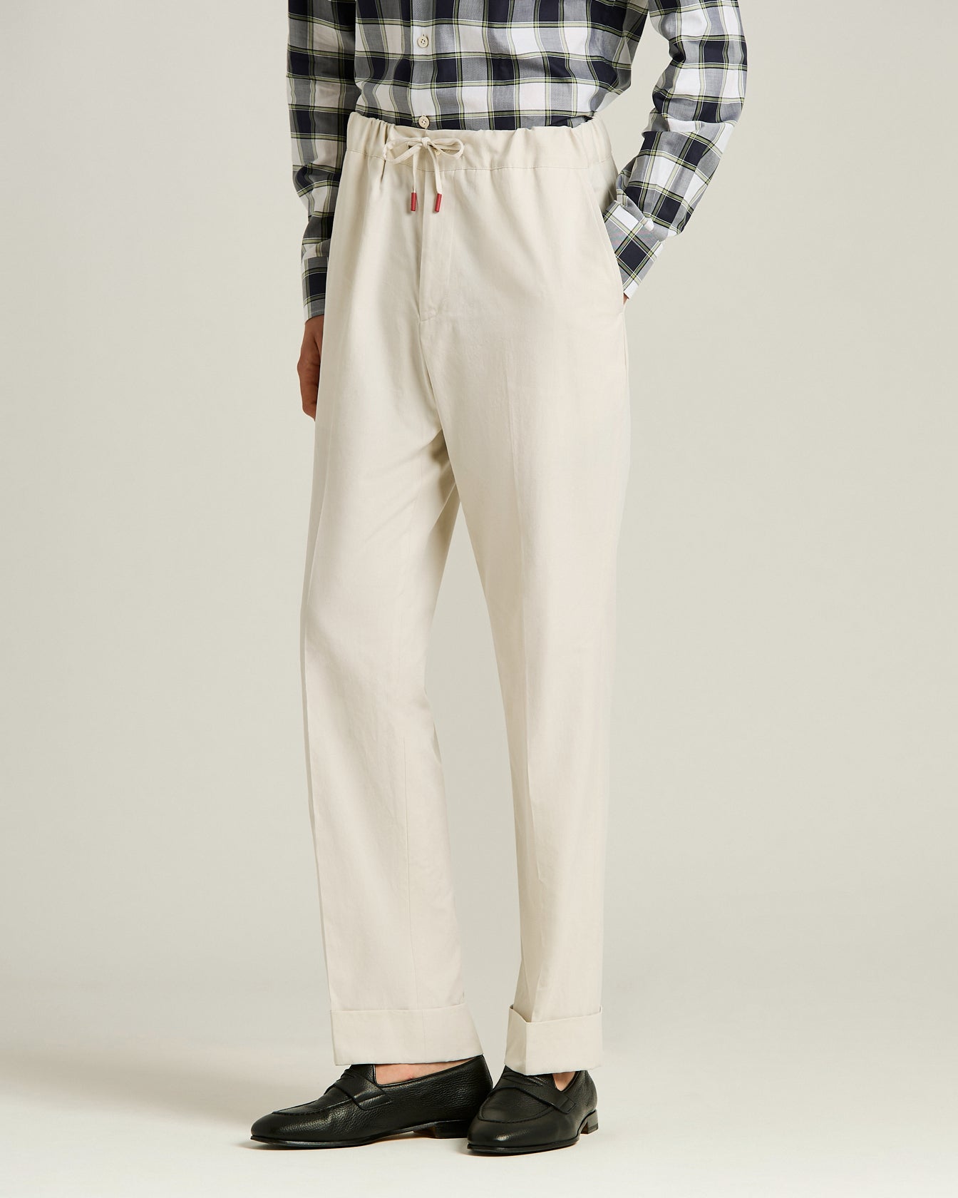 Kiton Beige Cotton Trousers Hose beige Baumwolle Gr 46-58