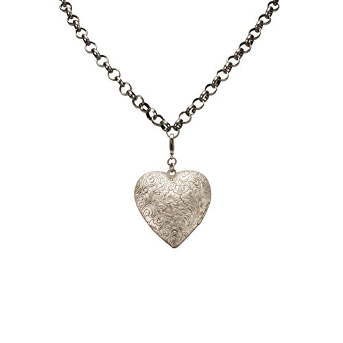 Alpenflüstern DAHEIM Amulett-Herz Anhänger Antik-Silber
