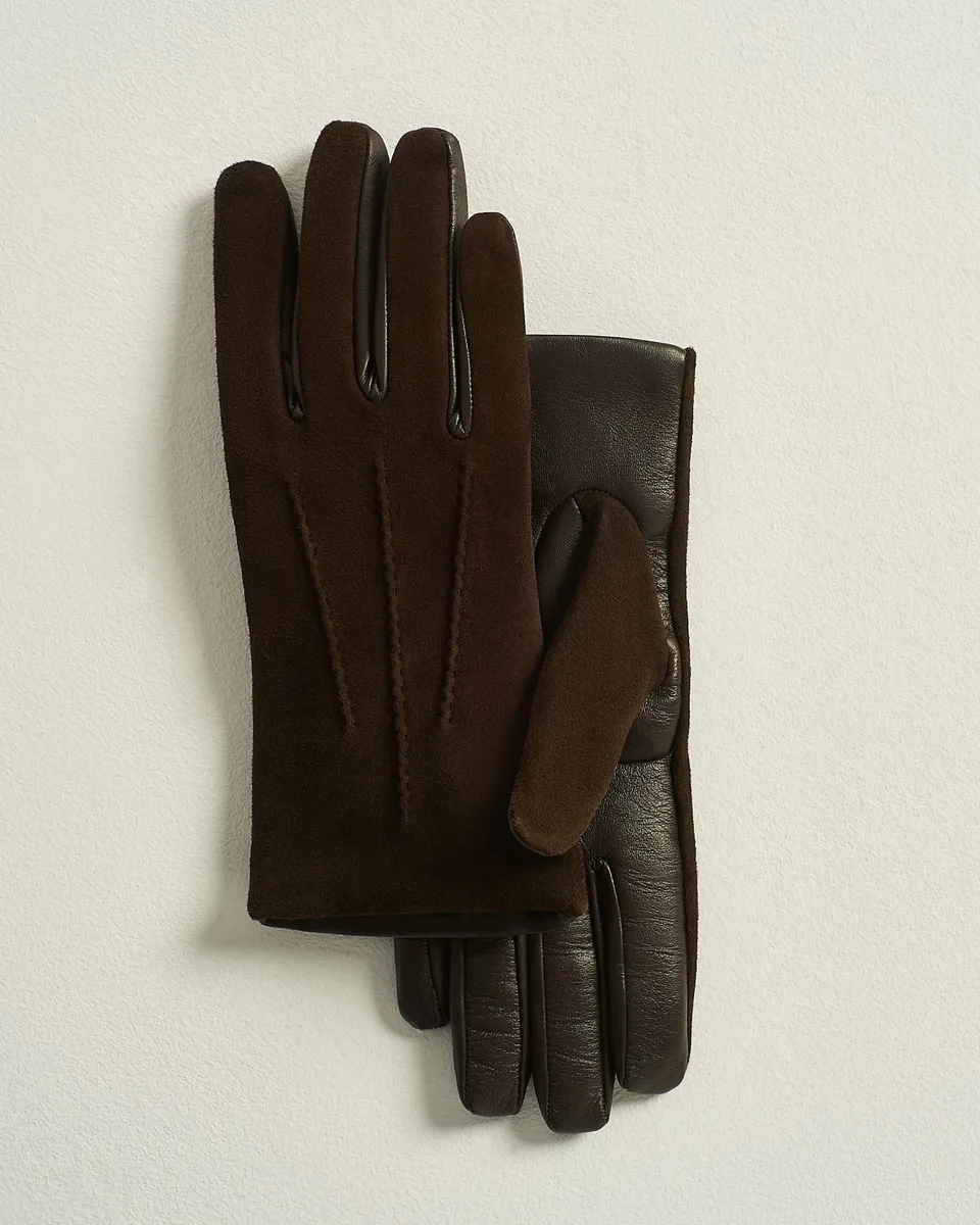 Kiton Lederhandschuhe Braun Lamm Gr. 8,5
