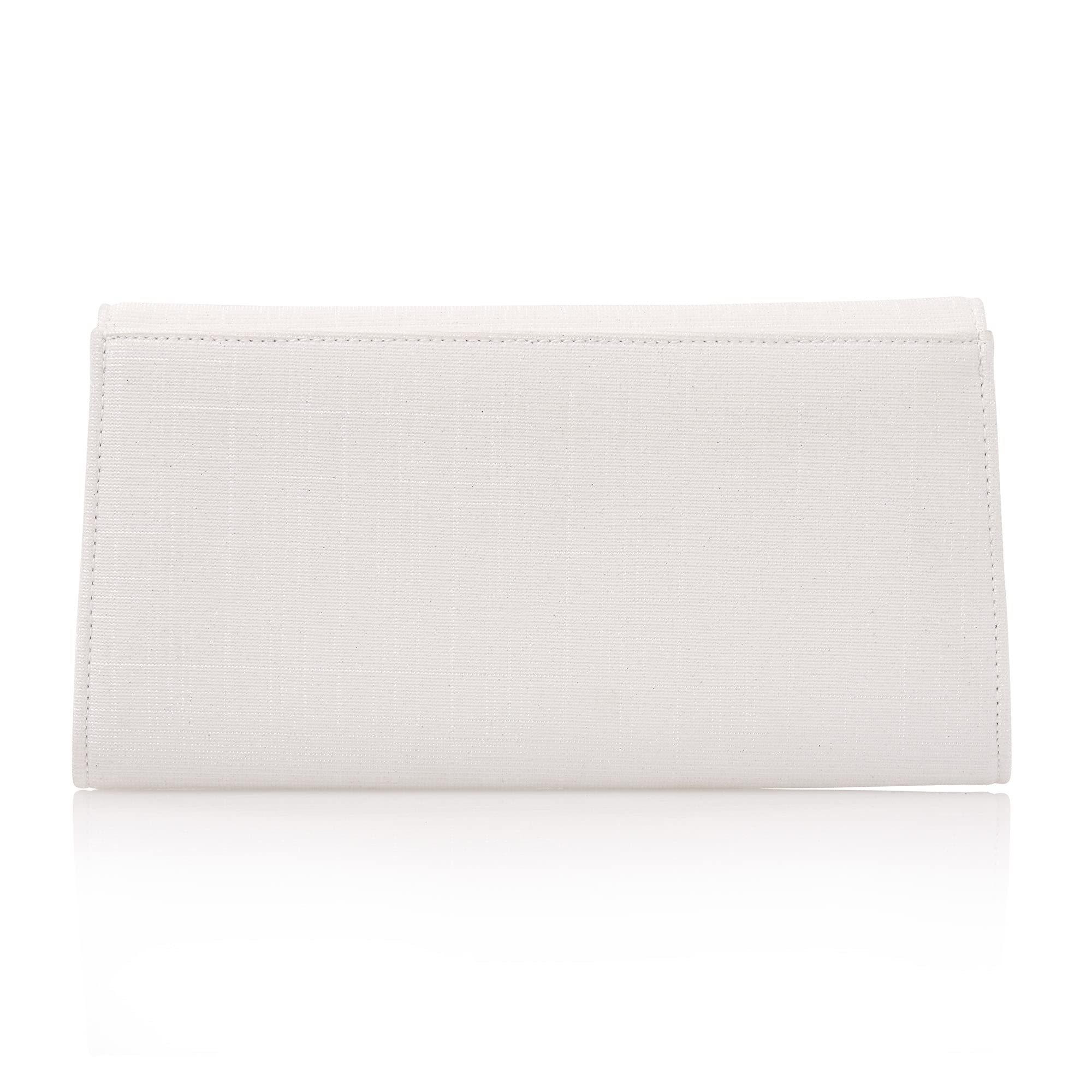 Rainbow Club Saskia Braut Clutch Off-White Metallic Kette