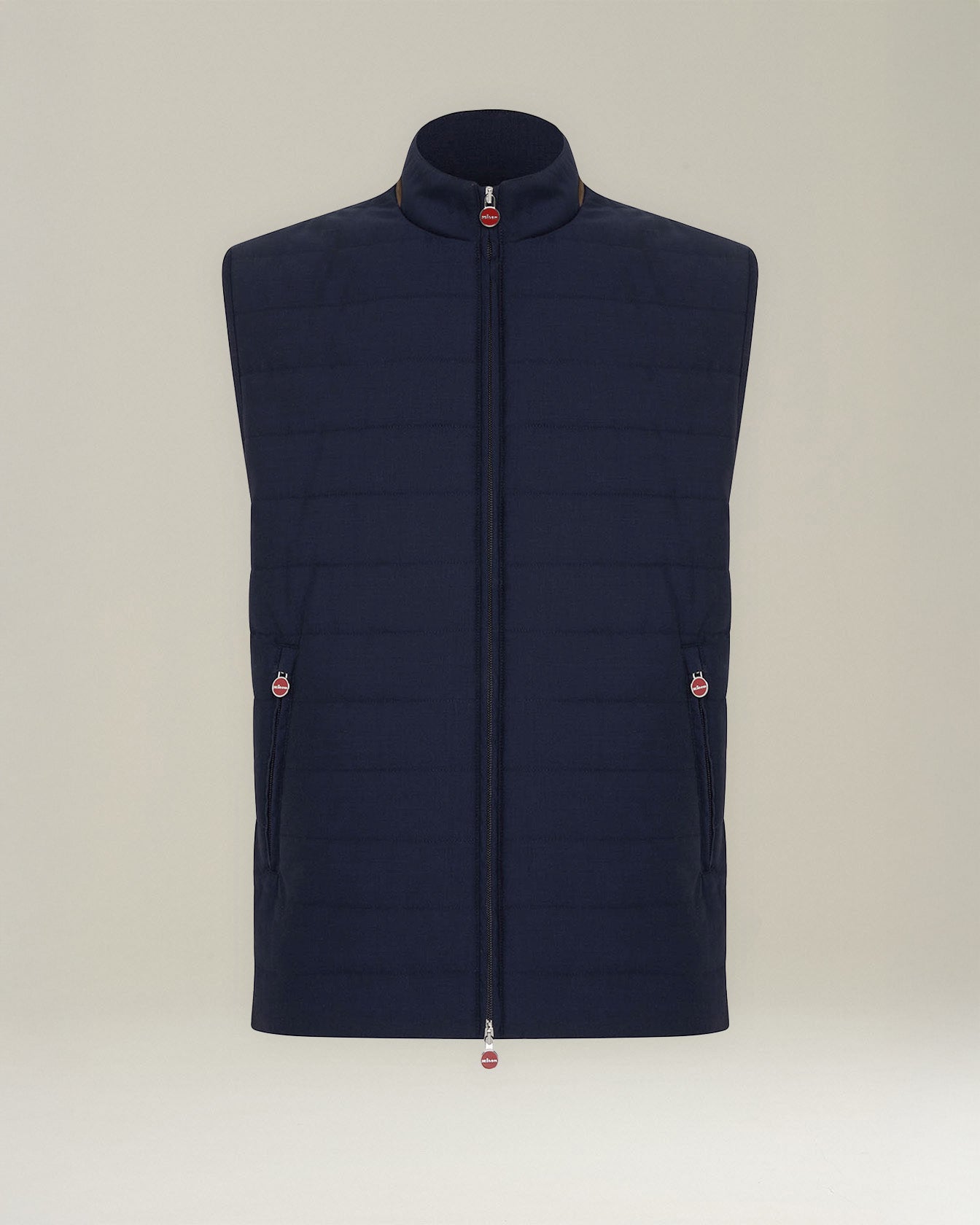 Kiton Gilet Daunenweste Herren Wolle Gr.52 dunkel