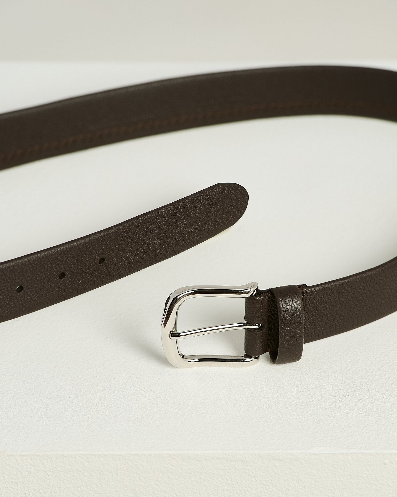 Kiton Gürtel Leder dunkelbraun genarbt Gr 95