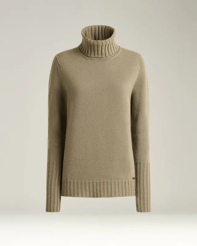 Kiton Knitwear Rollkragenpullover Kaschmir beige Gr 46