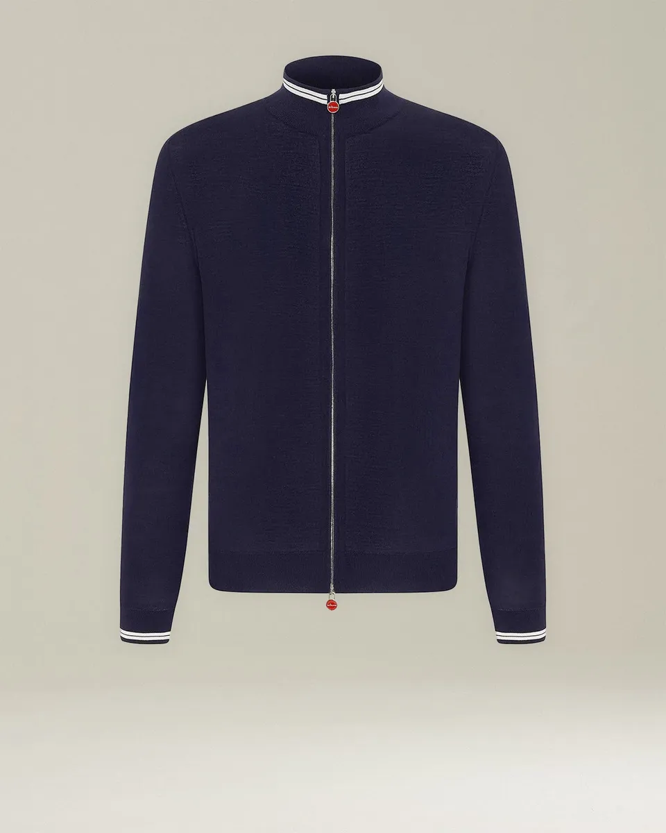 Kiton Knitwear Sporty Wool Cardigan Strickjacke Wolle