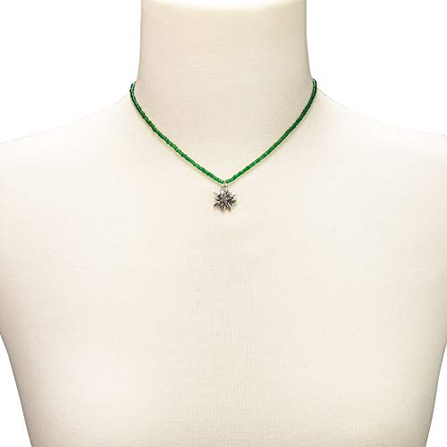 Alpenflüstern DAHEIM DHK258 Dirndlkette grün Edelweiss Perlen