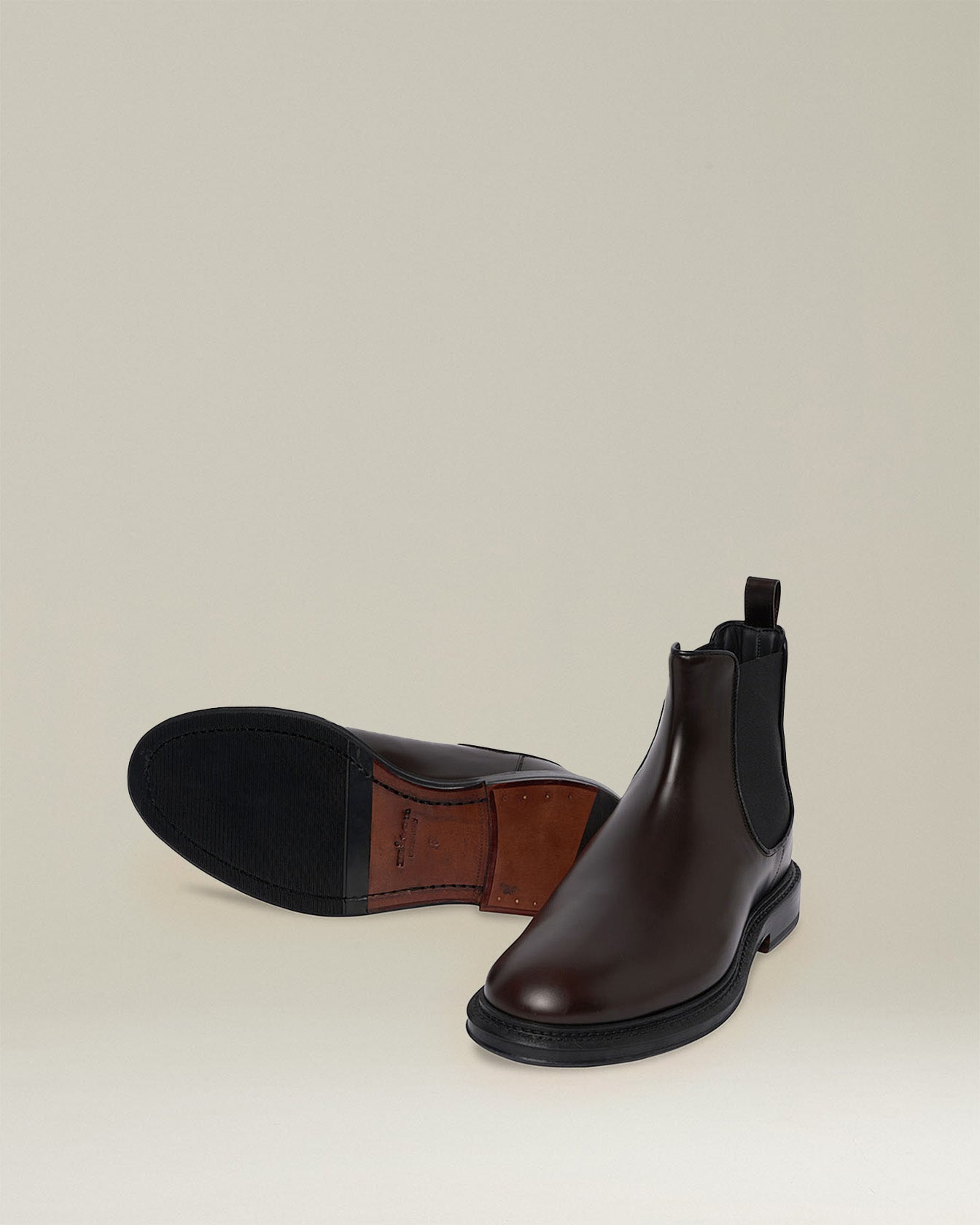 Kiton Shoes Chelsea Stiefel Kalbsleder Bordeaux