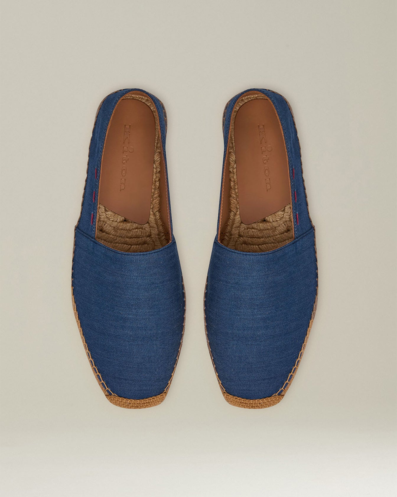 Kiton Shoes Espadrilles Denim Jutesohle